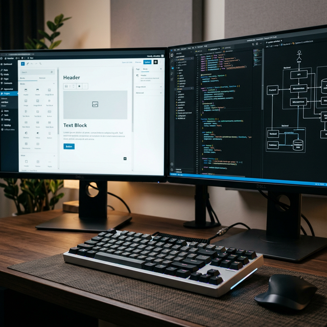 ภาพประกอบบทความเปรียบเทียบ WordPress กับ Custom Web